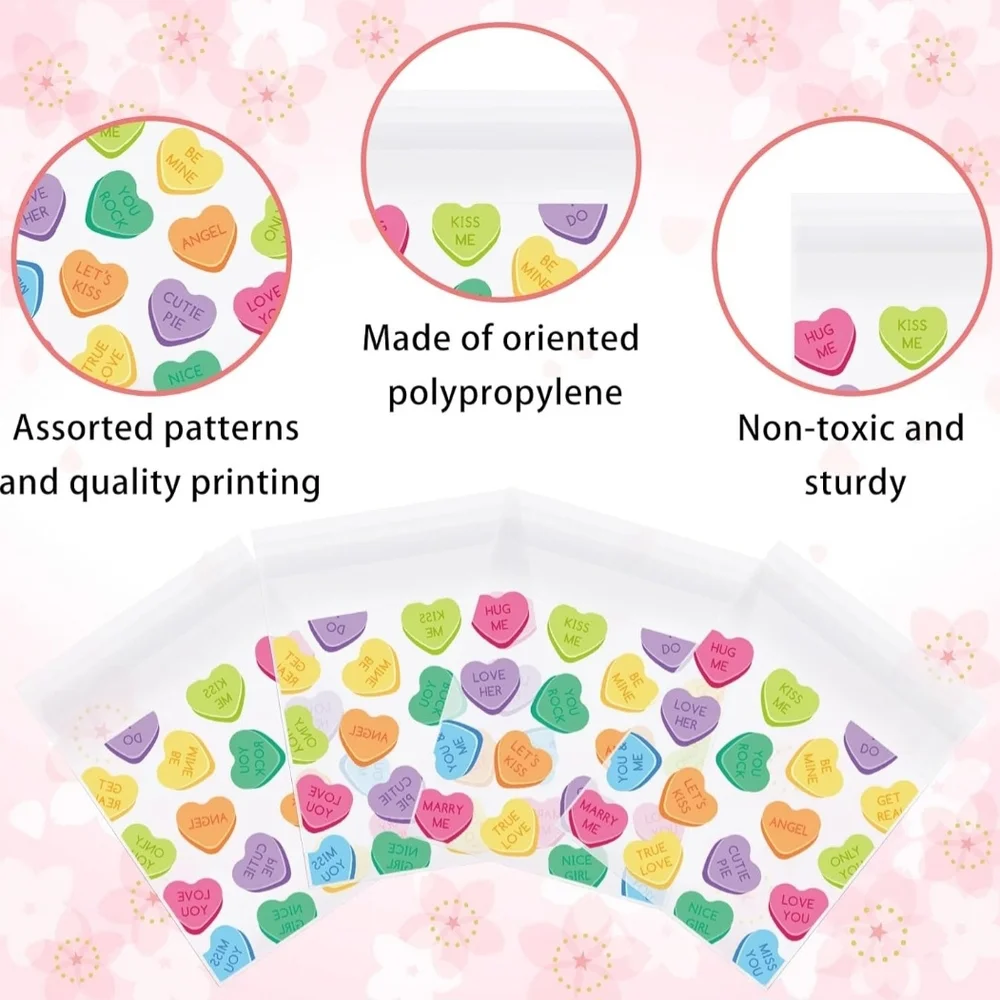 20/$5 Valentine Heart Candy Favor Bags NEW